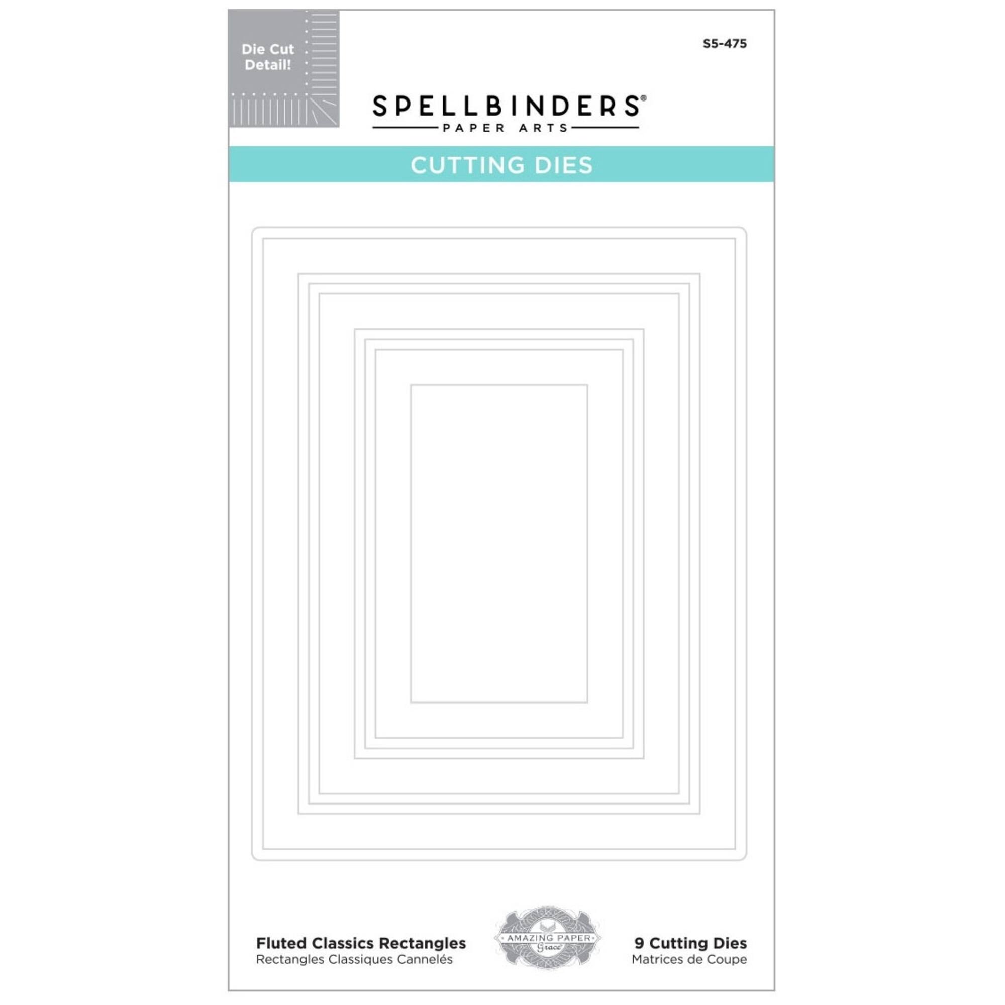 Spellbinders® Becca Feeken Fluted Classics Rectangles Etched Dies